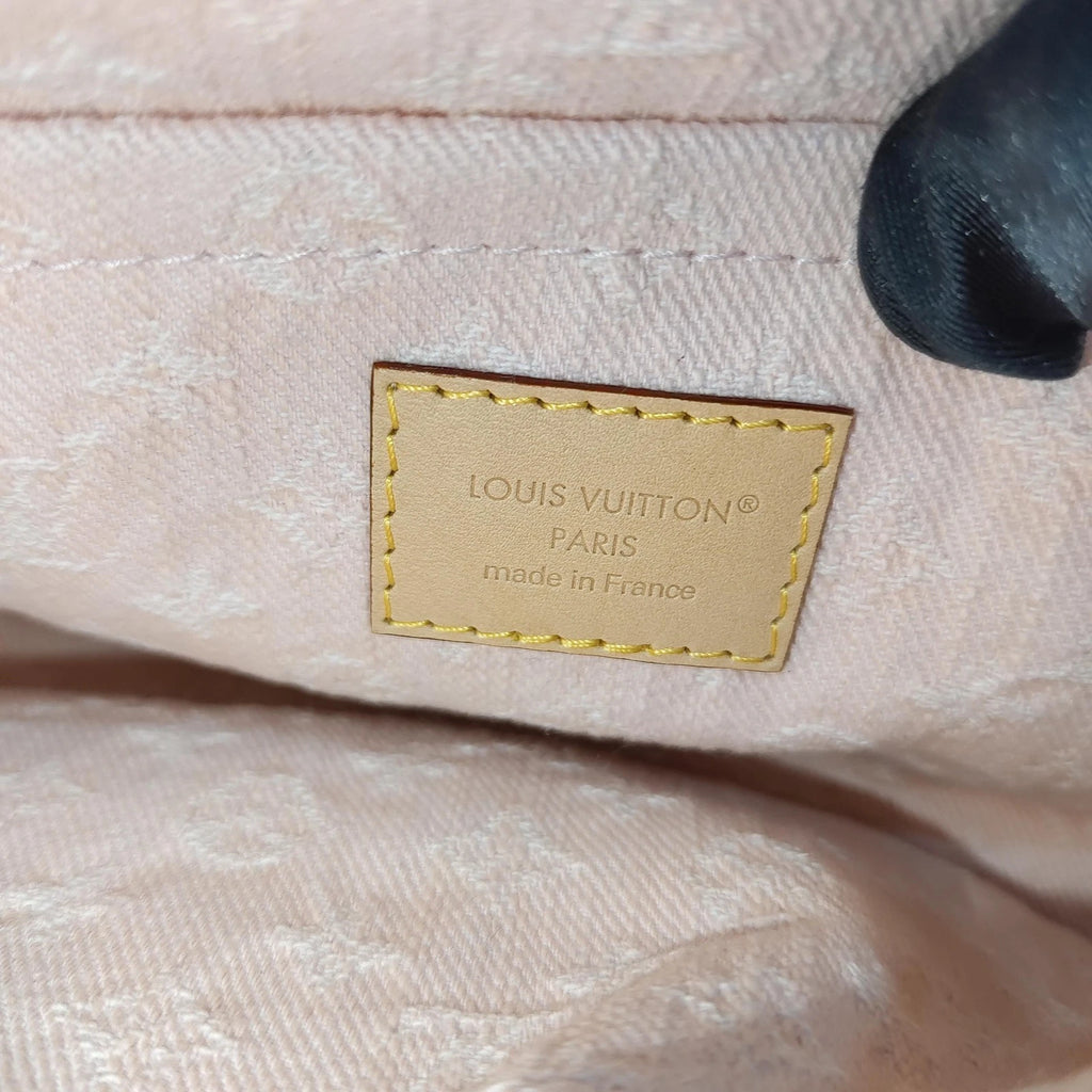 Louis Vuitton Pink Monogram Denim Sunset Shoulder Bag Gold Hardware