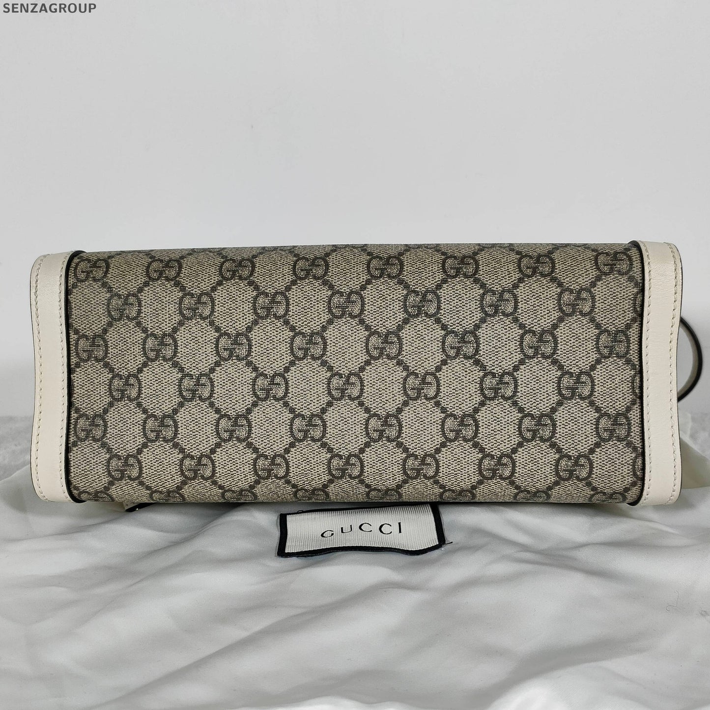 Gucci Padlock Small Tote Bag Chain Shoulder Bag White Beige Classic Women