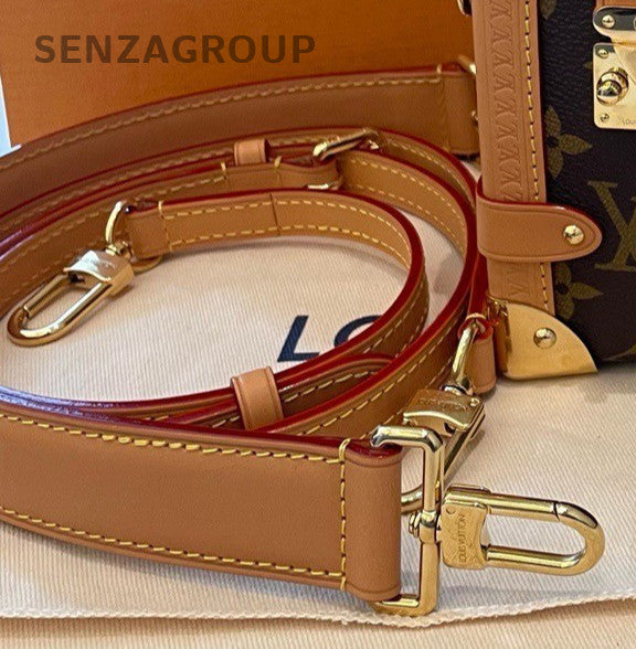 Louis Vuitton Side Trunk MM Monogram Shoulder Bag Crossbody Brown Women Classic