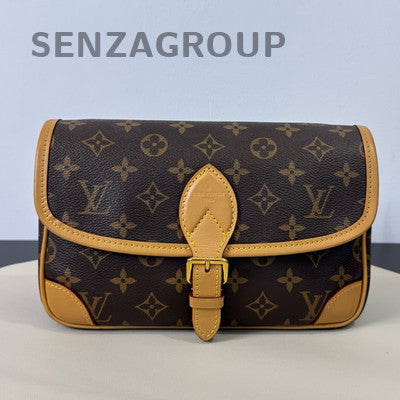 Louis Vuitton Diane Monogram Shoulder Crossbody Bag Brown Gold Hardware