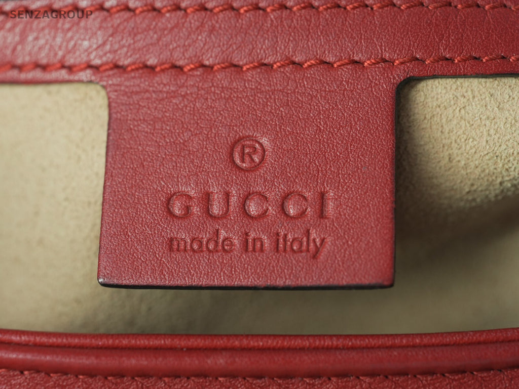 GUCCI Marmont Red with gold Crossbody Shoulder bag