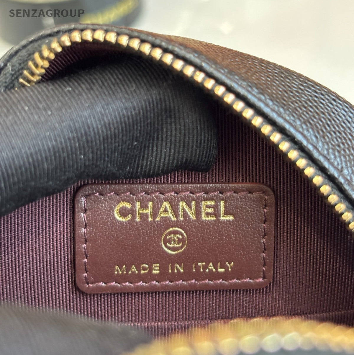 Chanel Caviar Leather Mini Round Flap Shoulder Crossbody Bag Black Women
