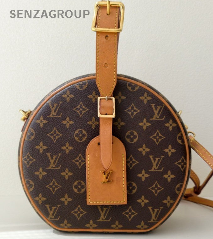 Louis Vuitton Boite Chapeau PM Monogram Crossbody Brown Gold Women