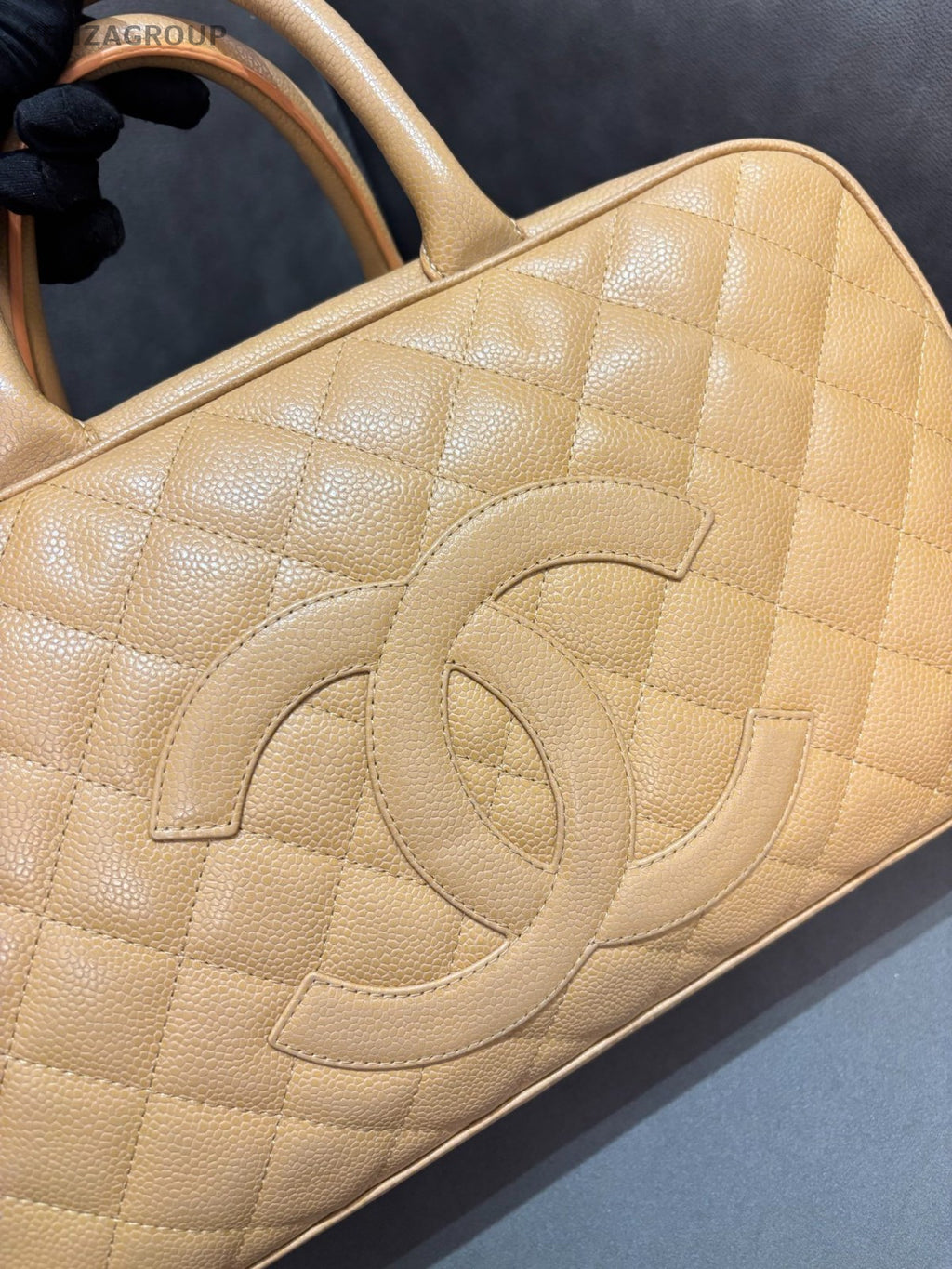 CHANEL Bowling GM caviar CC Top Handle Handbag Women