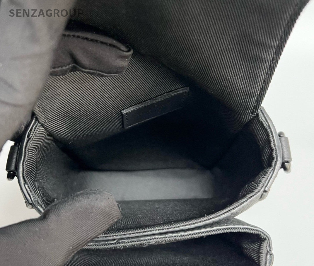 Louis Vuitton Monogram Slock Calfskin Crossbody Black Unisex Adults Classic