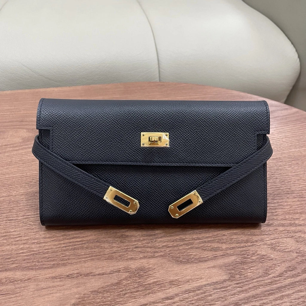 Hermès Kelly Long Wallet Black Women Classic