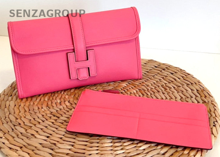 Hermes Jige Duo 20 Handag Pink Swift leather Women DIY Chain