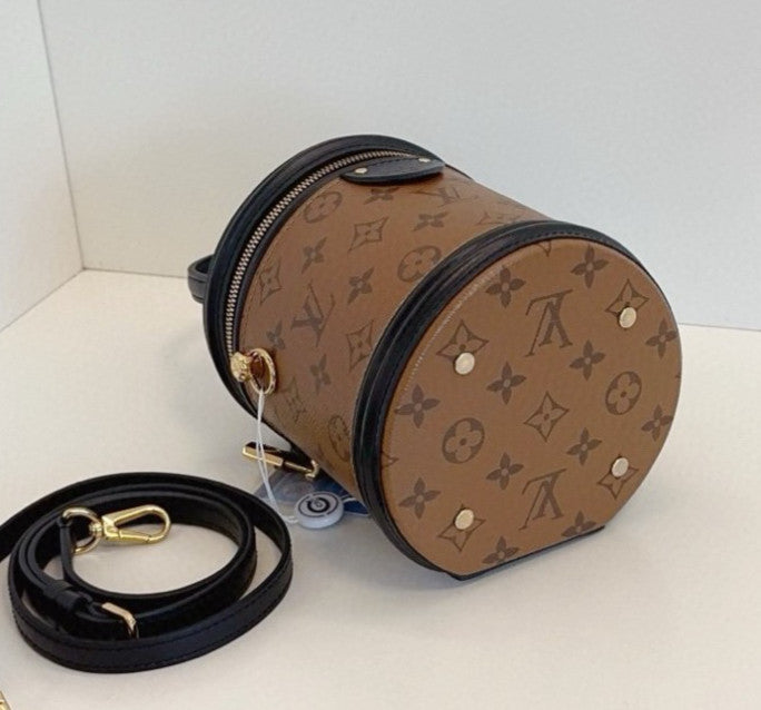 Louis Vuitton Cannes Monogram 2Way Top Handle Crossbody Brown Gold Women Classic