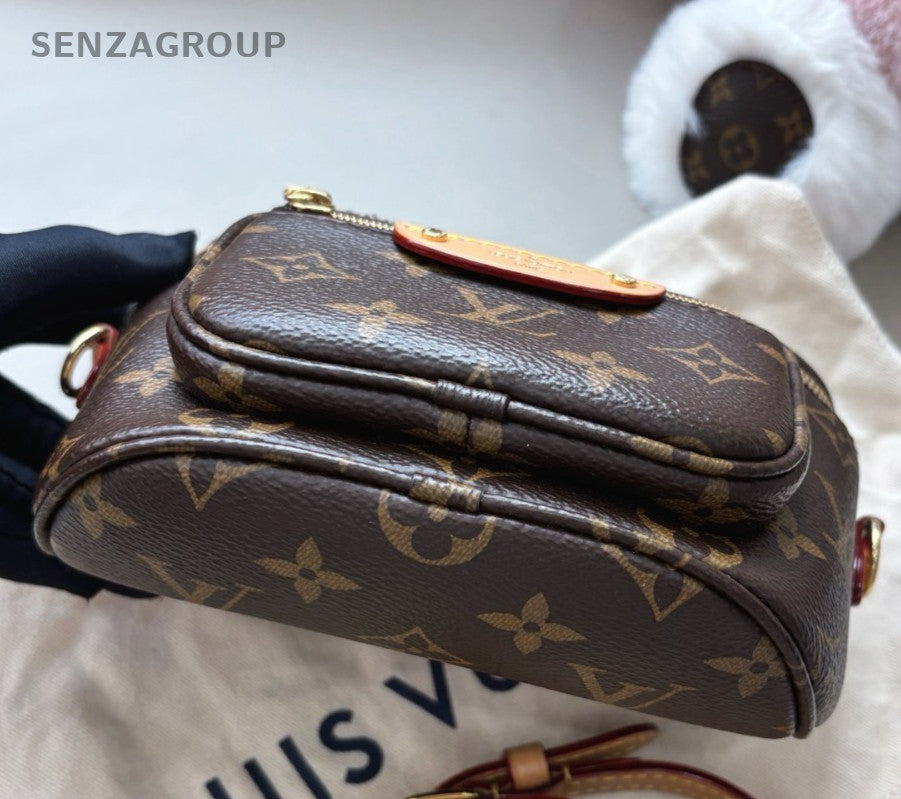 Louis Vuitton Bumbag Monogram Shoulder Bag Crossbody Brown Gold Women Classic