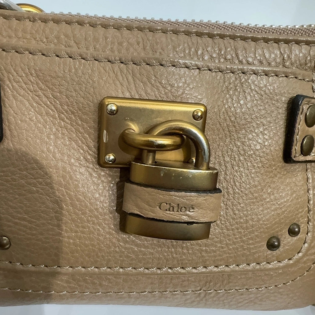 Chloe Exquisite Brown Lock Armpit Shoulder Bag For Women
