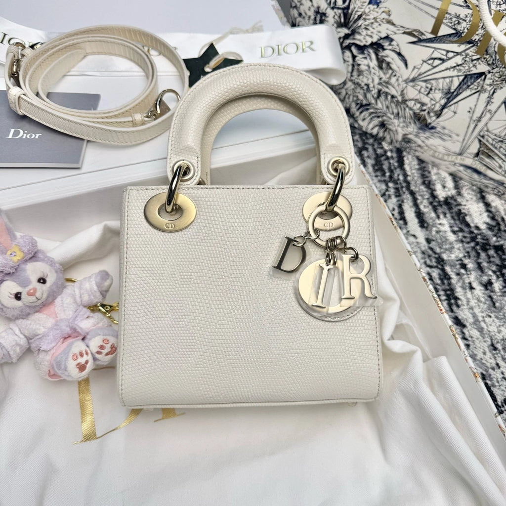 Dior Lady Dior Leather Handbag Excellent