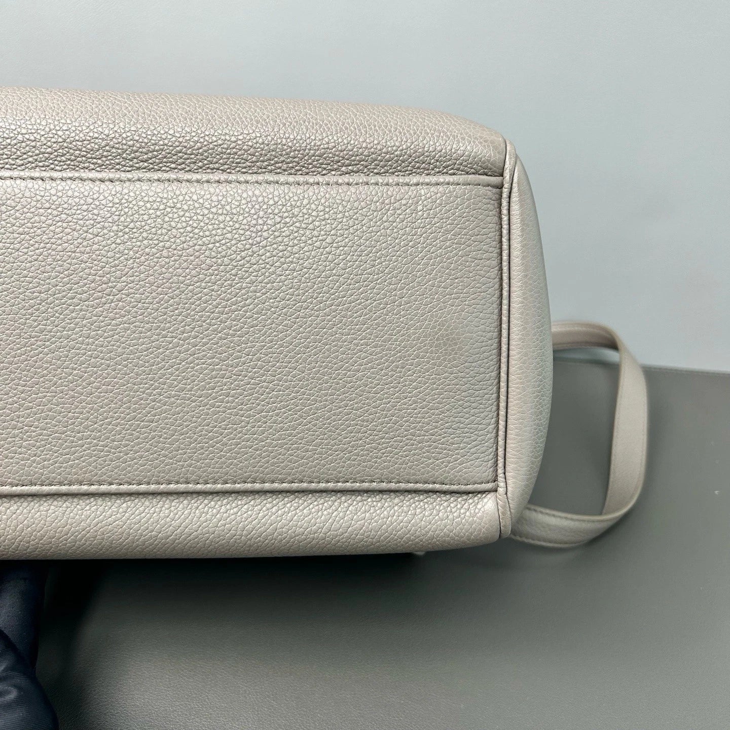 Celine Soft 16 Medium Grey Leather Tote Shoulder Crossbody Bag For Women