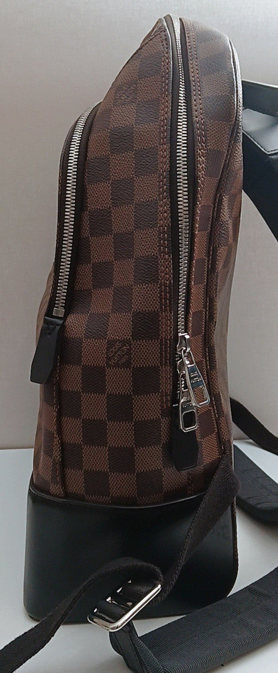 Louis Vuitton Damier Backpack Brown Silver Unisex Adults Classic