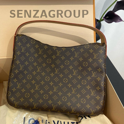 Louis Vuitton Monogram Slouchy Medium Tote Shoulder Bag Brown Classic Women