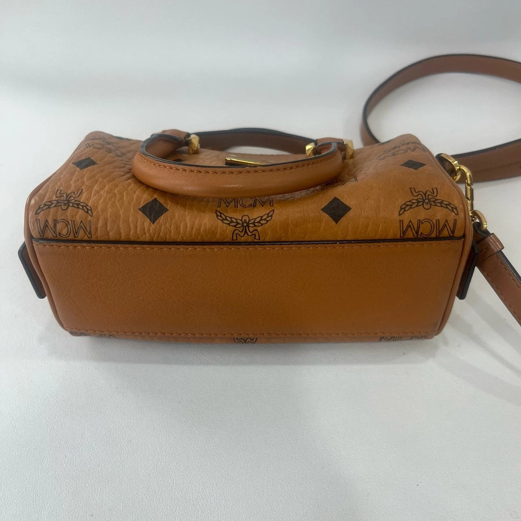 MCM Women Canvas Boston Top Handle Handbag