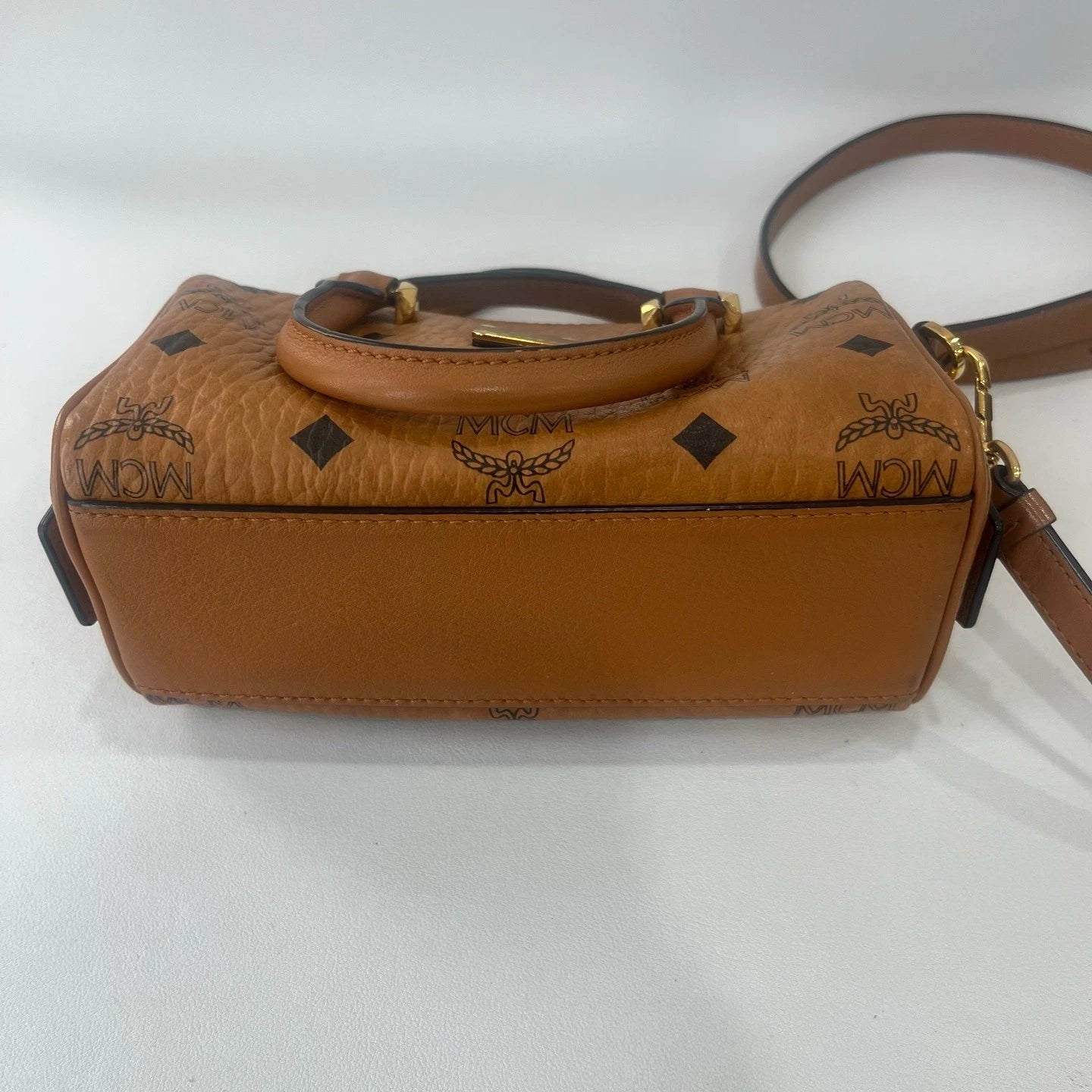 MCM Women Canvas Boston Top Handle Handbag