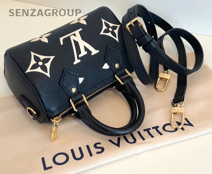 Louis Vuitton Speedy NANO Calfskin Panda Color Top handle 2WAY Crossbody bag