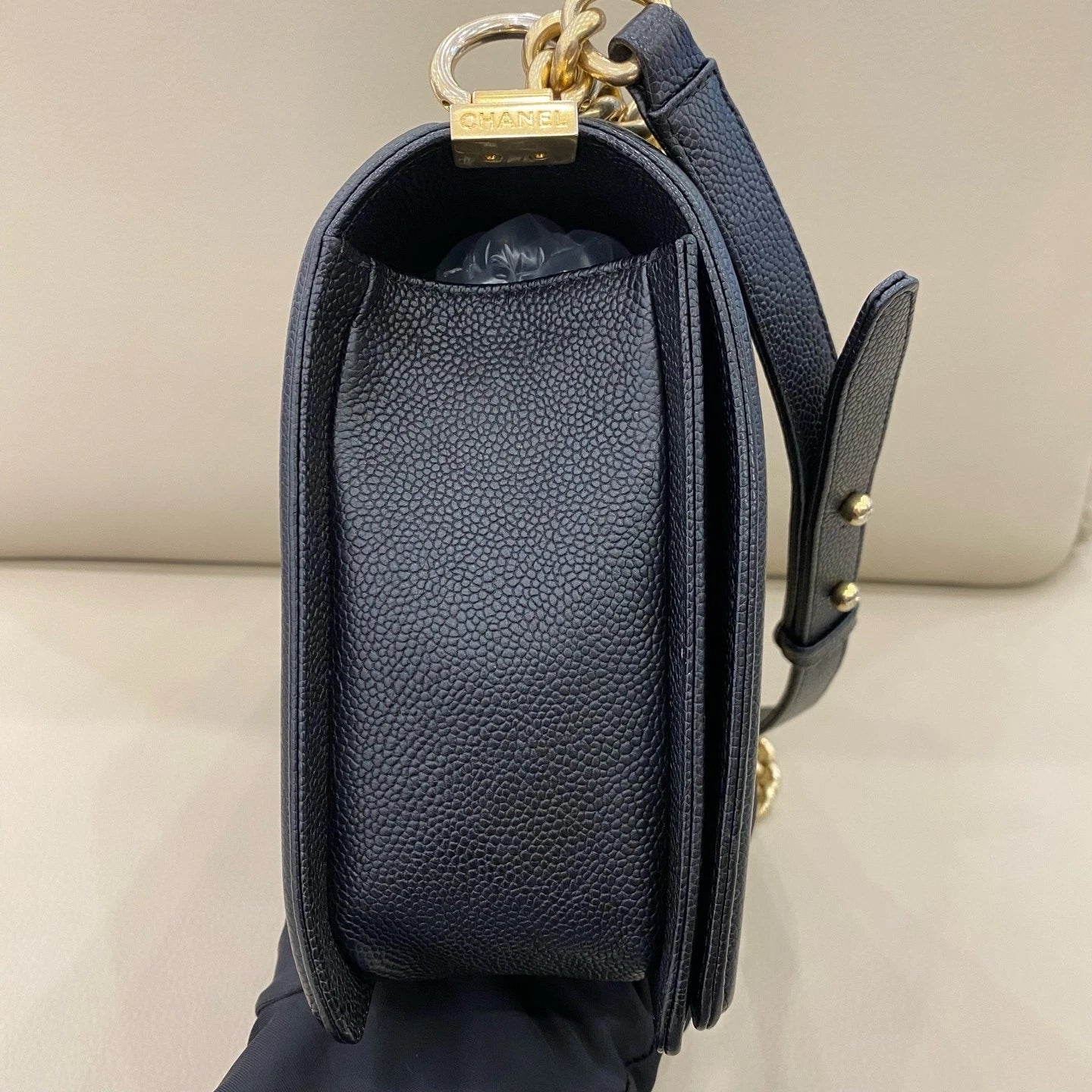 Chanel Leboy Medium-Large Black Shoulder Bag For Women