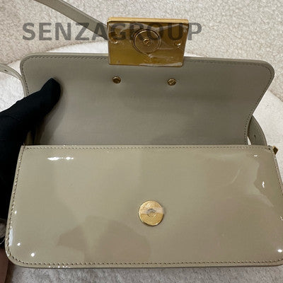 Dior Gray Gold Buckle Shoulder Bag Fashion Women