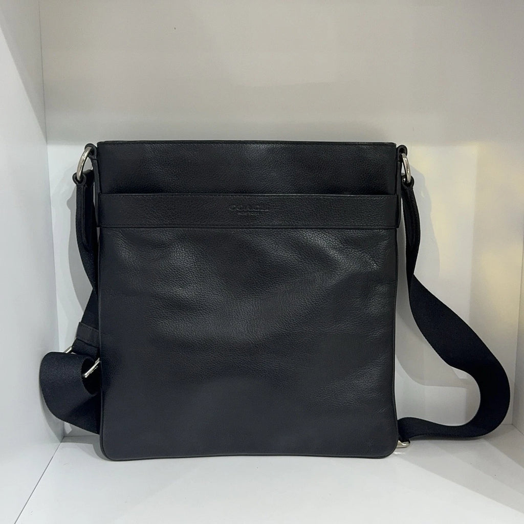 Coach Black Leather Shoulder Crossbody Bag For Women