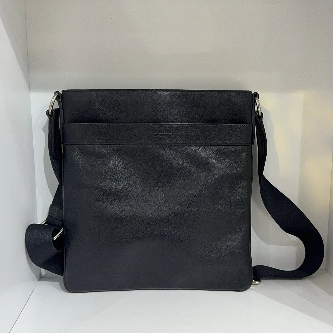 Coach Black Leather Shoulder Crossbody Bag For Women