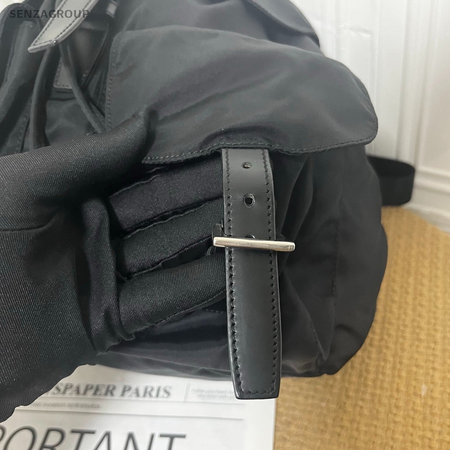 PRADA Nylon Backpack Classic Logo Top Handle bag