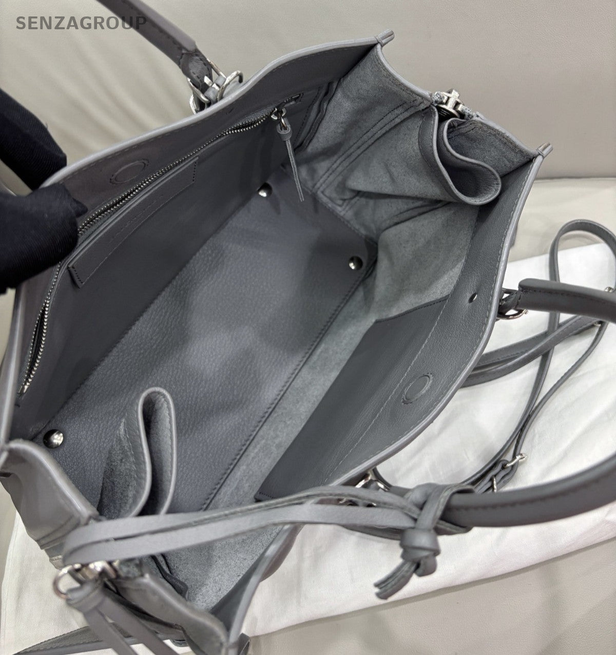 Balenciaga City Tote Top Handle Shoulder Crossbody Bag Gray Almost Brand New