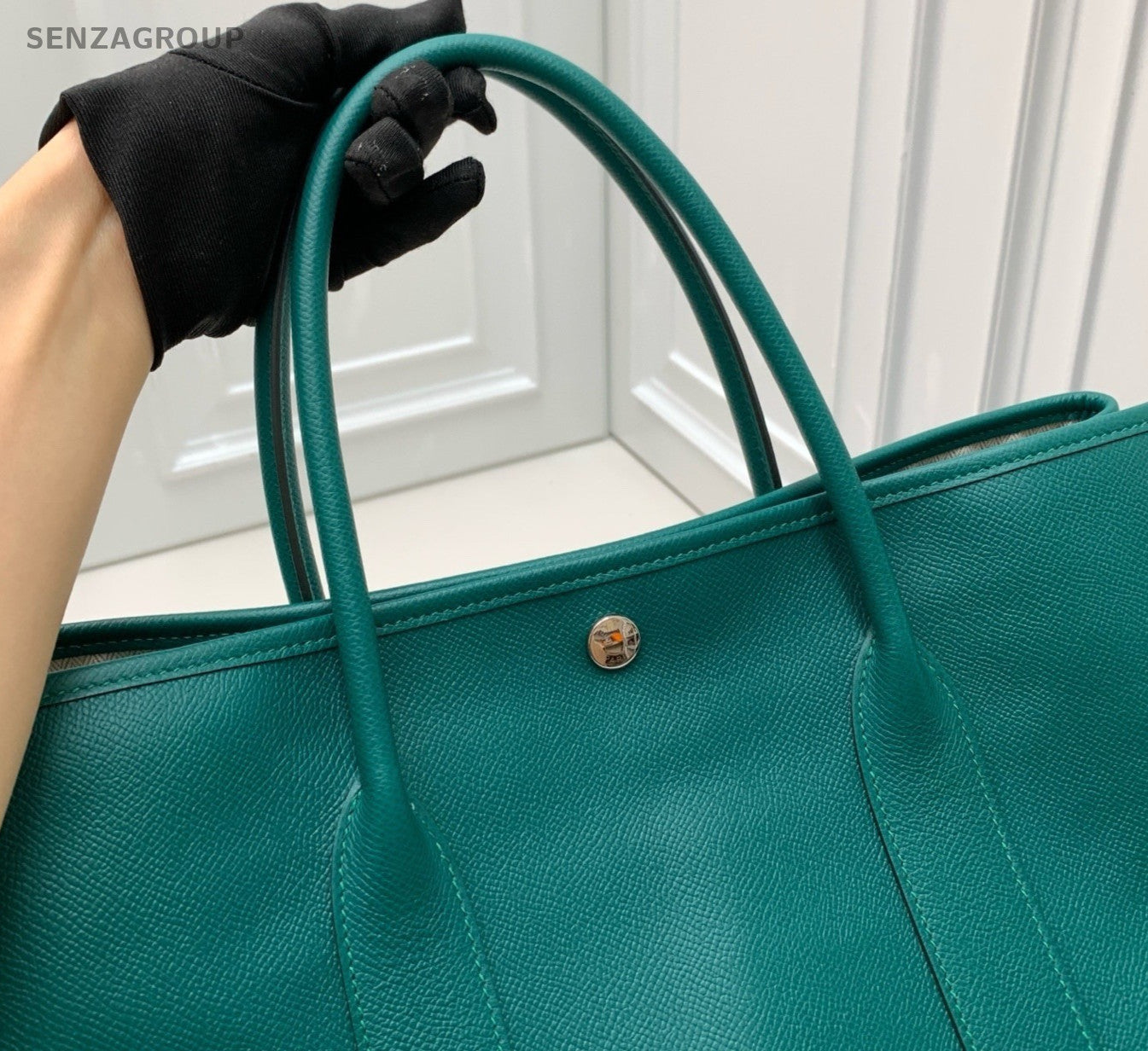 Hermès Garden Party Top Handle Shoulder Bag Green Women