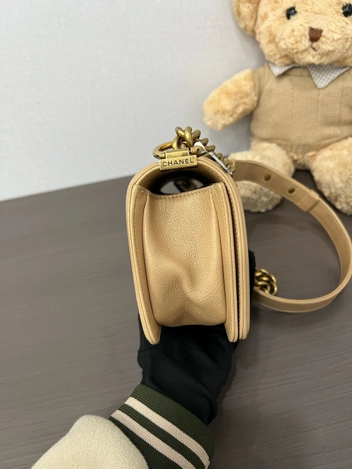 CHANEL Small LeBoy Leather Shoulder Crossbody Bag For Women