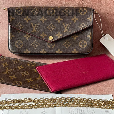 Louis Vuitton Monogram Chain Shoulder Bag Classic Women Fashion