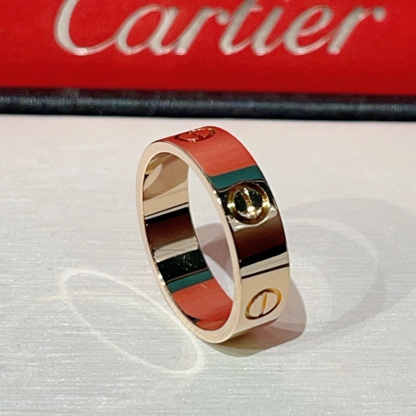 Authentic Cartier Love Classic 5.5mm 18K Rose Gold Band Ring EU55/US7.25