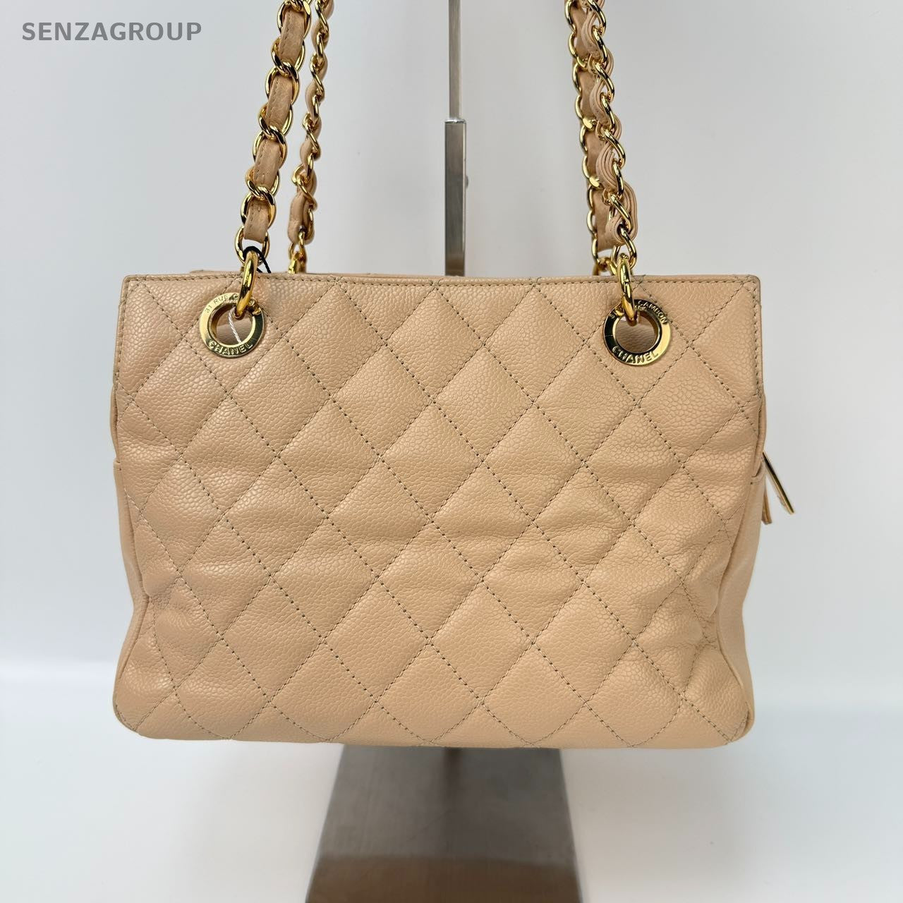 SJ0001 CHANEL PTT beige color leather