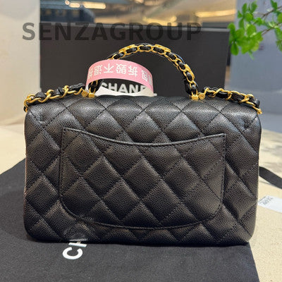 Chanel Classic Flap Mini Bag Calfskin Leather Shoulder Crossbody Bag
