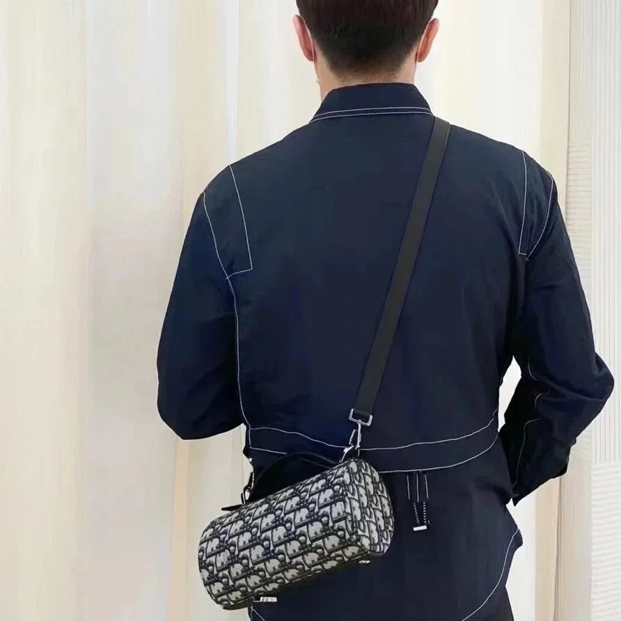 Dior Monogram Canvas Vertical Bucket Bag Handbag Crossbody For Unisex