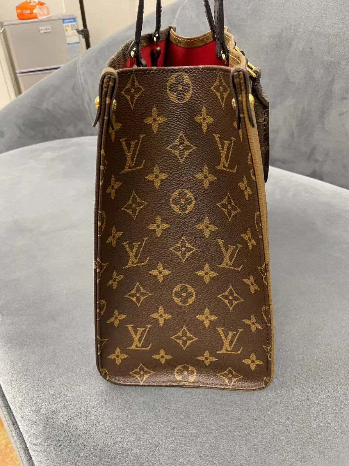 Louis Vuitton Canvas Classic Monogram Medium Tote Bag For Women