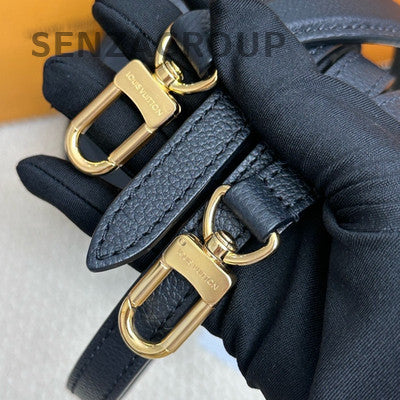Louis Vuitton Monogram Canvas Bagatelle Shoulder Bag Black Gold