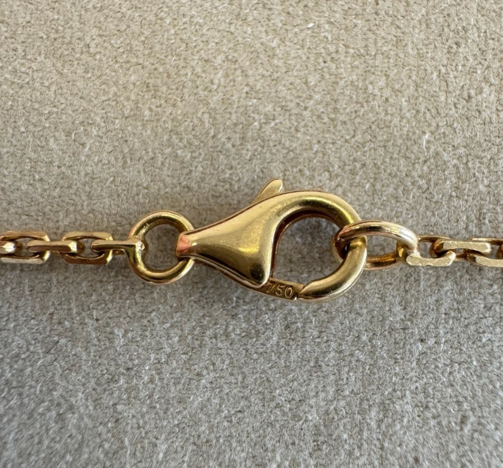 Cartier Love 18k Yellow Gold 3 Diamonds Round Pendant Necklace