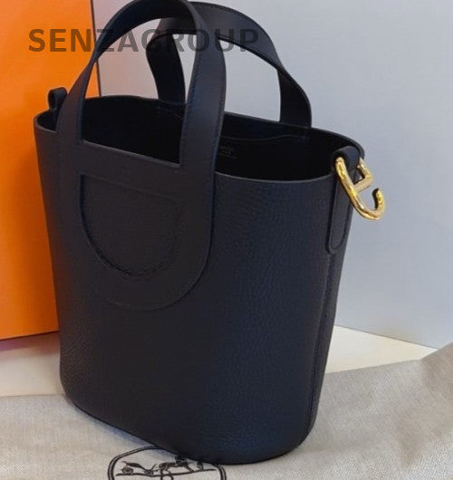 Hermes In The Loop Tote Bag Black Gold Used Women Classic