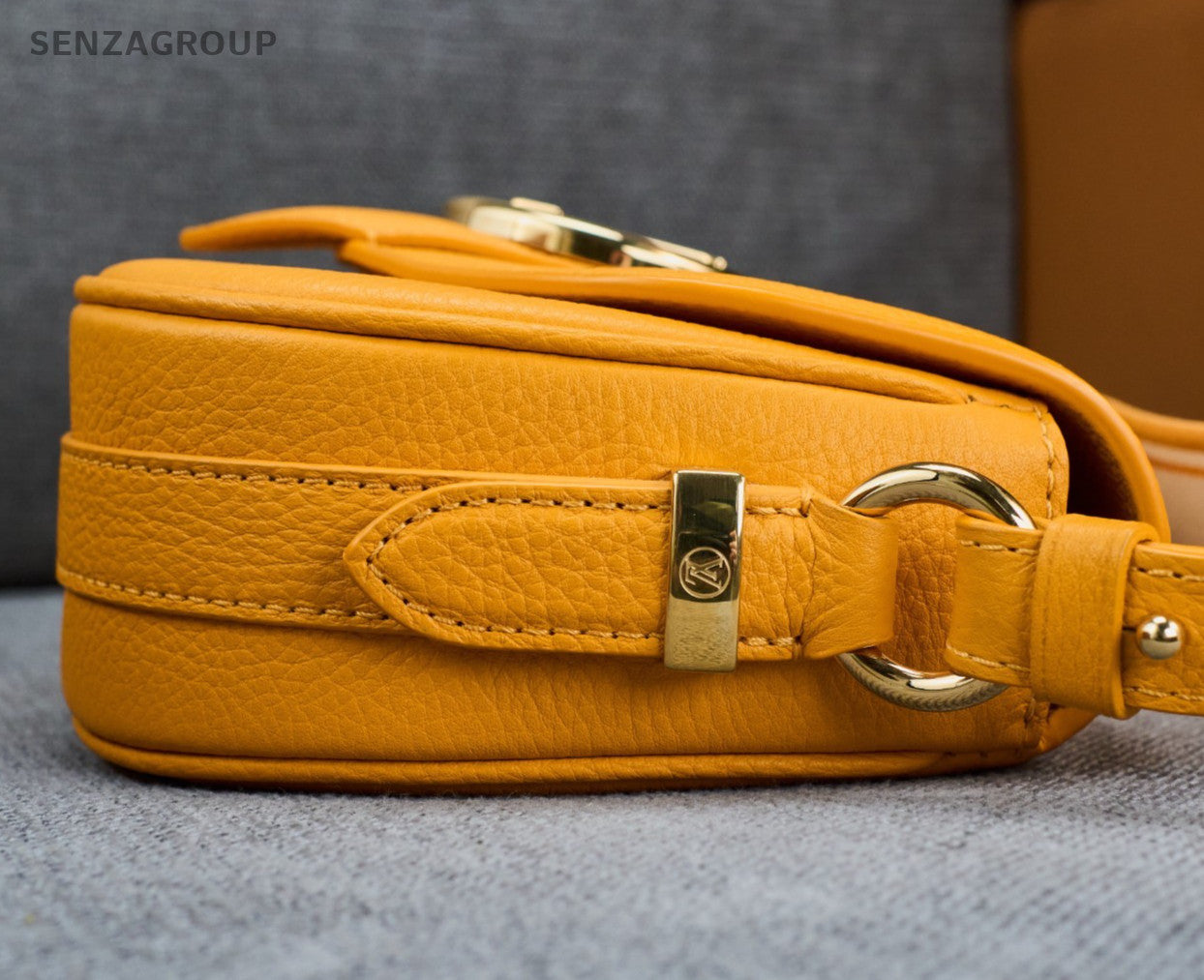 Louis Vuitton Pont 9 Crossbody Orange Gold Used Women Classic Designer