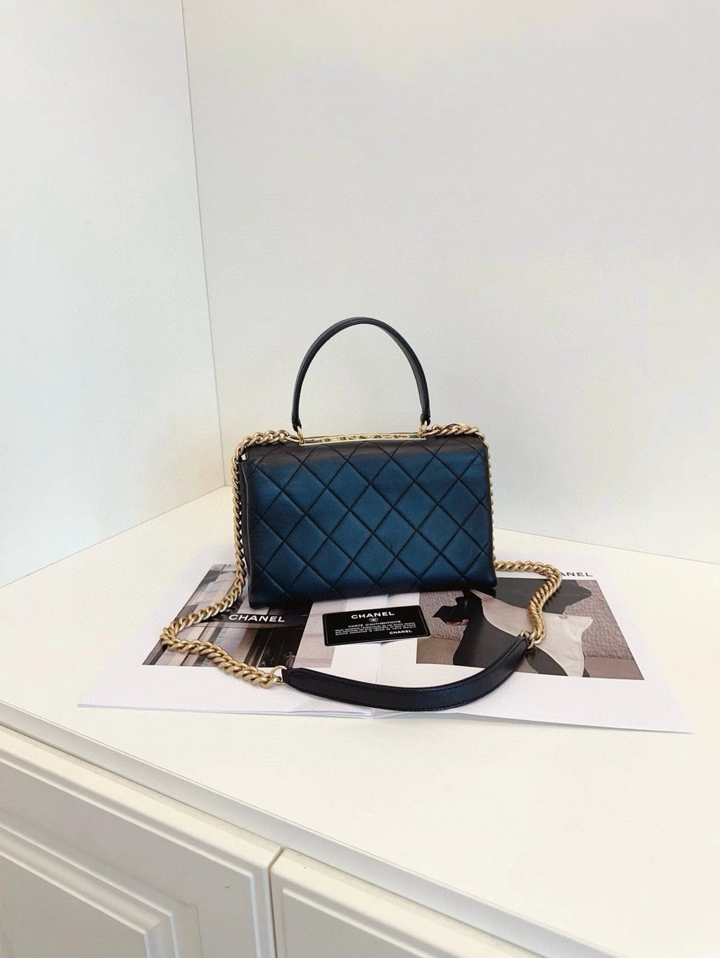 CHANEL Trendy CC Black Top Handle Crossbody For Women