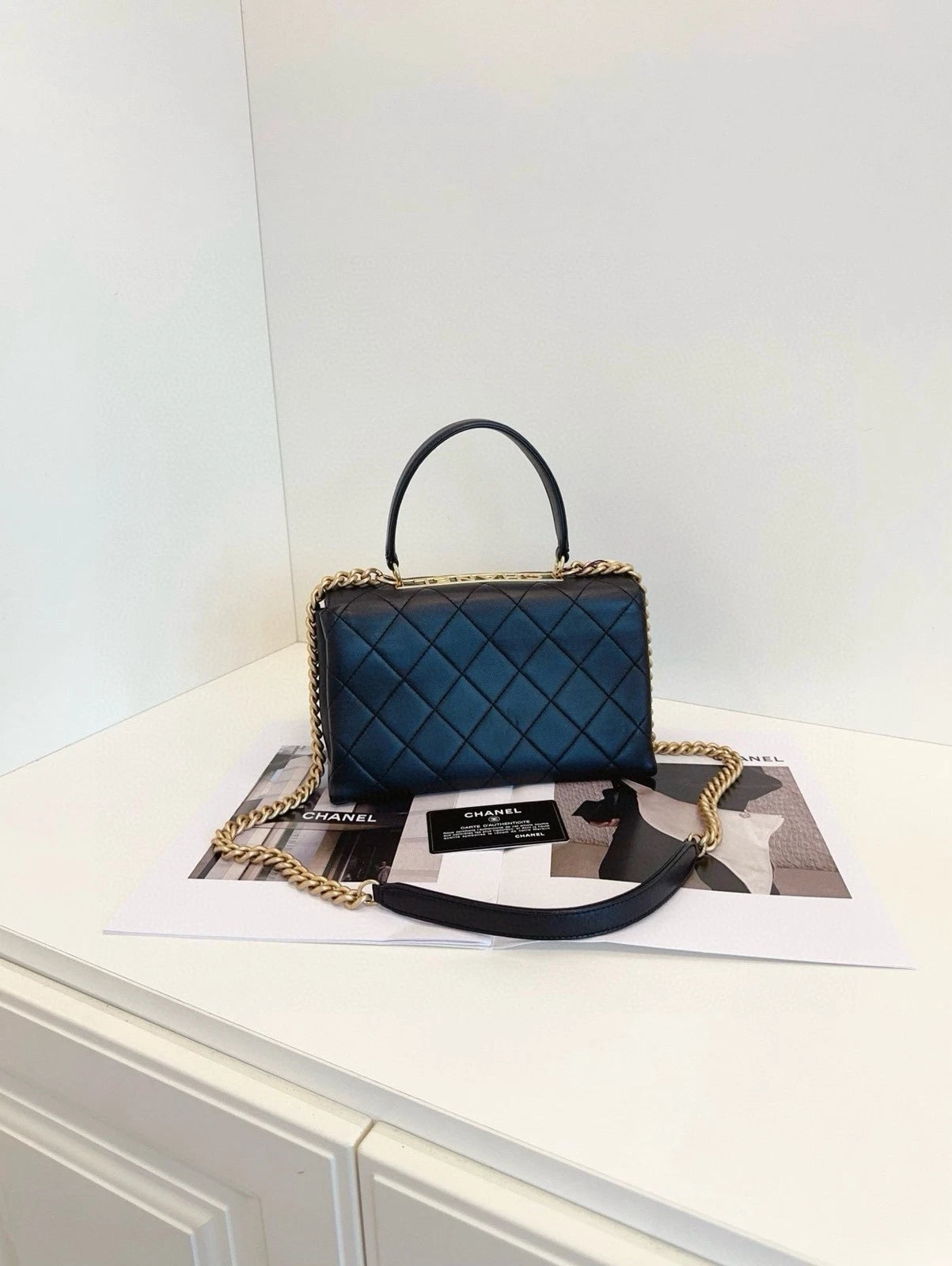 CHANEL Trendy CC Black Top Handle Crossbody For Women