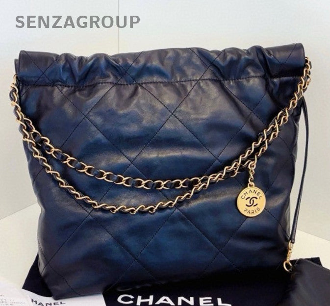 Chanel Diamond PM Gold Coin Chain Shoulder Bag Black Used Women Classic Fashion