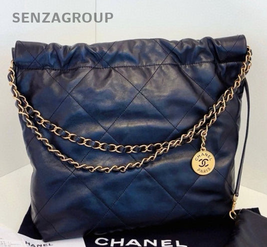 Chanel Diamond PM Gold Coin Chain Shoulder Bag Black Used Women Classic Fashion
