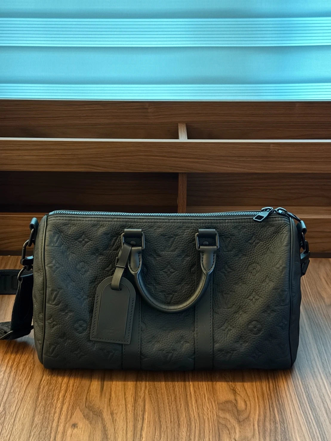Louis Vuitton Keepall35 Top Handle Shoulder Bag Black Unisex Adults Classic