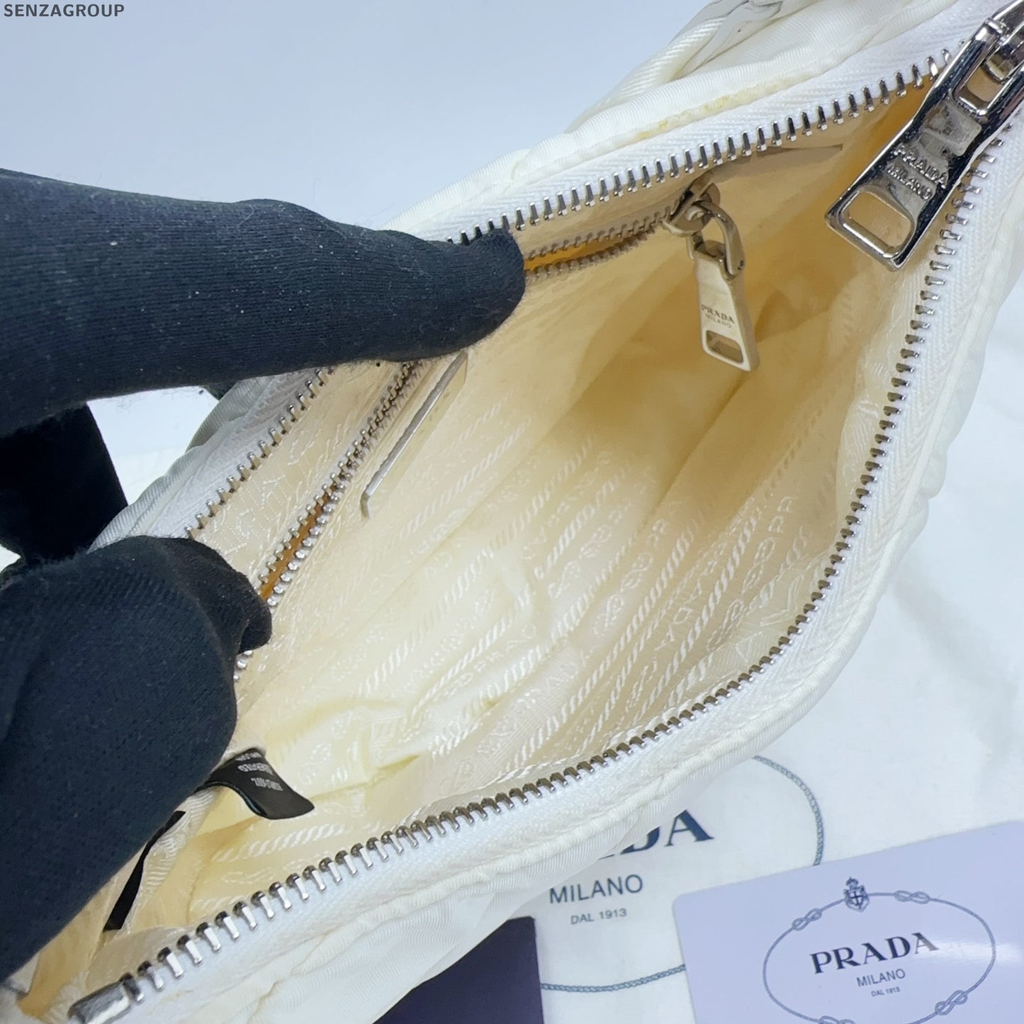 Prada Nylon Re-Edition 2005 Hobo Bag Silver - Classic Women's Shoulder Bag