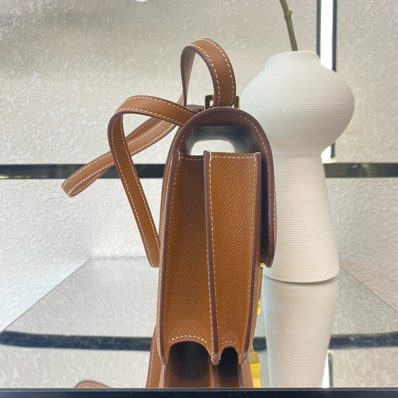 Hermes Constance19 Epsom Brown Gold Crossbody For Women