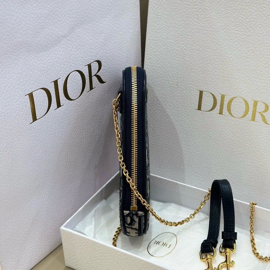 Dior Canvas Monogram Montaigne Phone Crossbody For Women