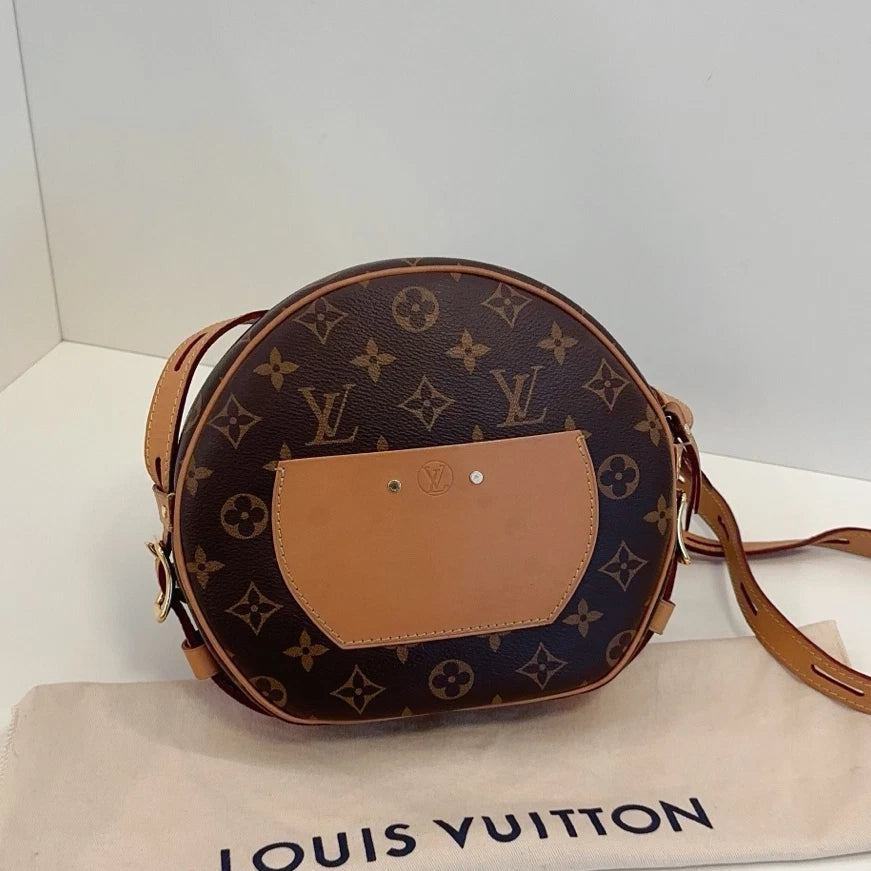 Louis Vuitton Boite Chapeau Souple MM Monogram Shoulder Crossbody Brown