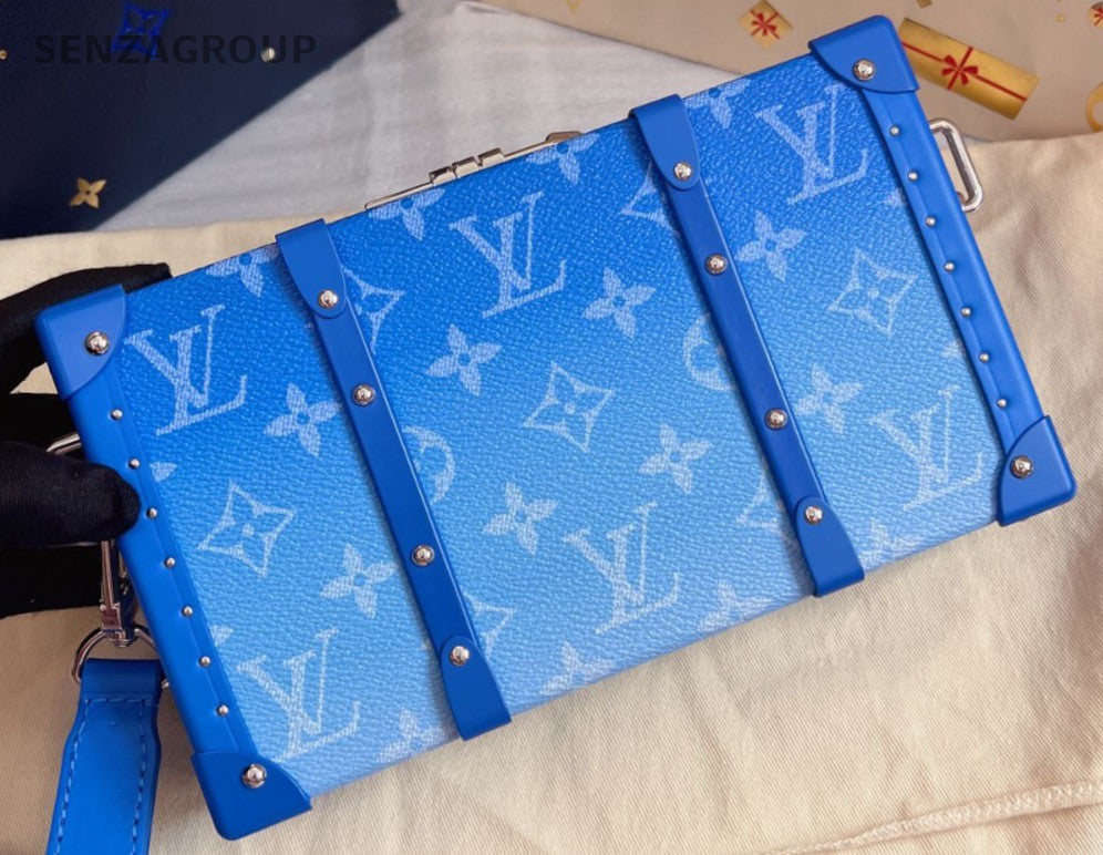 Louis Vuitton 20FW Trunk Wallet Crossbody Blue Silver Unisex Adults Classic