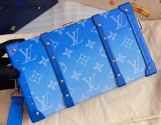 Louis Vuitton 20FW Trunk Wallet Crossbody Blue Silver Unisex Adults Classic
